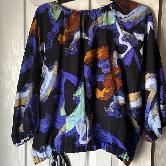 Nine West Multicolor Abstract Blouse size XXL - Picture 3 of 3